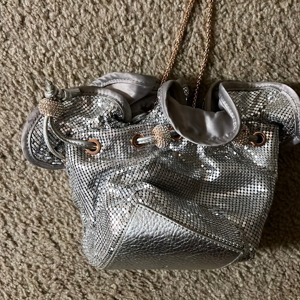 Beautiful silver and gold Sofia Webster hand chain bag
